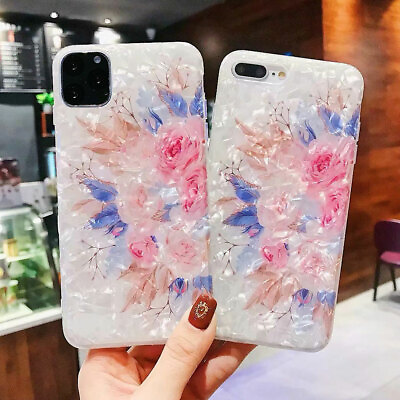 #ad For iPhone 11 Pro Max XS MAX XR 7 8 Plus Bling Girls Flower Cute Case Cover $7.89