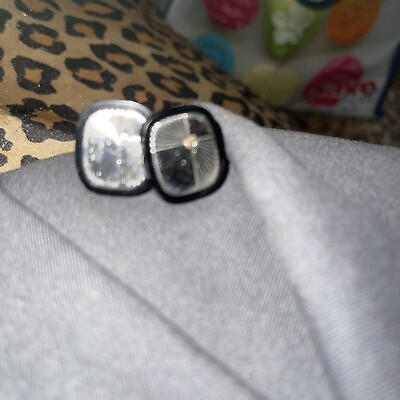 #ad Silver And Black Cuff Links $3.00