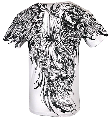 #ad XTREME COUTURE by AFFLICTION Men#x27;s T Shirt SORROW Skull Biker MMA S 5X $25.95