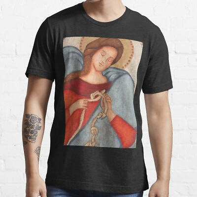 #ad SALE Mary Undoer Of Knots Untier Of Knots Vintage T Shirt Size S 5XL $25.99