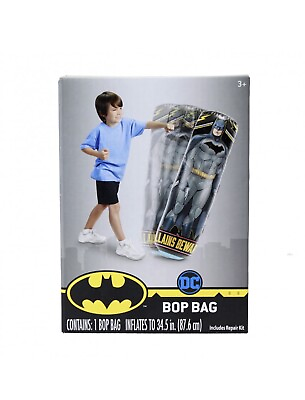 #ad DC Comics Batman Kids Inflatable Punching Bop Bag Exercise Toy $12.99