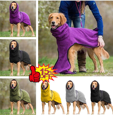 #ad Dog Drying Coat Super Absorbent Pet Dog Bathrobe Bath Robe Towel Micr Prof $11.49