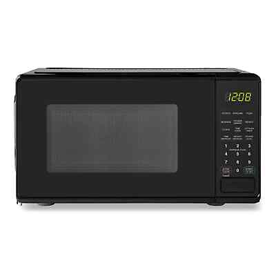 #ad Mainstays 0.7 Cu ft Countertop Microwave Oven 700 Watts Black 10 Power Levels $48.99