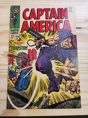 #ad 1968 Marvel Comics Captain America #108 BINDING STAPLE ERROR CGC Green Label $149.69
