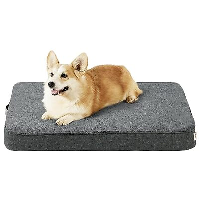 #ad Lesure Orthopedic Dog Beds for Medium Dogs Egg Crate Foam Puppy 30x20x3 Grey $39.63