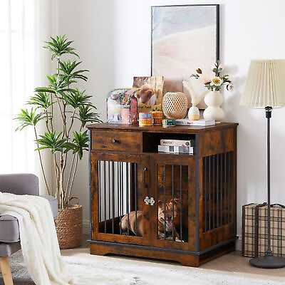 JHX Dog crates indoor pet crate end tables decorative wooden kennels with $219.05