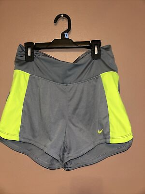 #ad Nike Dri Fit Athletic Shorts Neon Green Womens Size XSmall $12.99