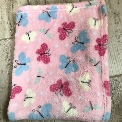 #ad Parents Choice Fleece Plush Pink Butterfly Baby Security Blanket Walmart Lovey $29.99