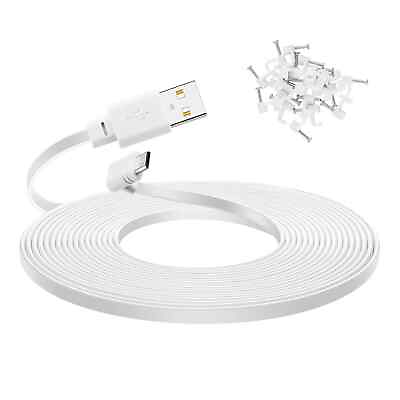 #ad 30 Ft Extension Cable for WYZE Cam Pan V3 90 Degree Micro to USB Power Cord for $15.29