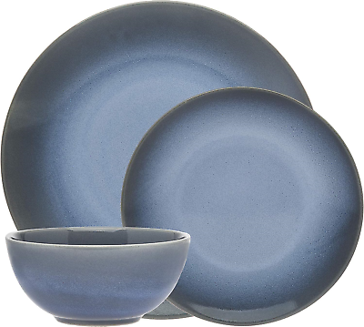 #ad Dinnerware Set Douro Reactive Glaze Dinner Plate Salad Plate Soup Bowl 18 Piec $148.29