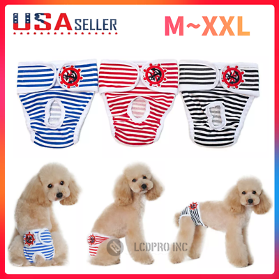 #ad Pet Dog Puppy Diaper Pants Female Nappy Physiological Sanitary Panties Underwear $4.85