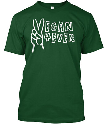 #ad Vegan 4ever T Shirt Made in the USA Size S to 5XL $20.59