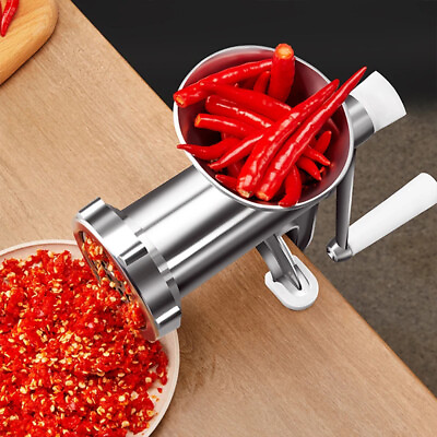 #ad Heavy Duty Meat Grinder Mincer Stuffer Manual Sausage Filler Sauce Maker Machine $19.81