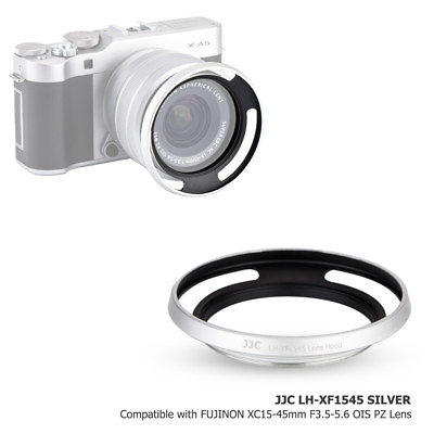 #ad JJC Silver Metal Lens Hood for Fuji X A5 X T100 Lens FUJINON XC15 45mm F3.5 5.6 $9.49