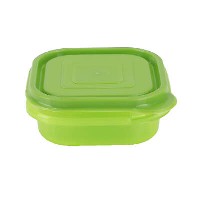 #ad Square Bowl Container 7oz Light Green Food Storage Portion Control $6.92