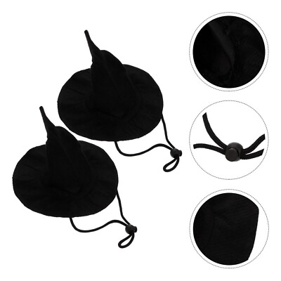#ad 2 Pcs Halloween Costumes for Dogs Pet Pointed Hat Tiara Hats $10.78