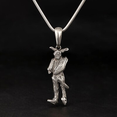 #ad Johnny Depp The Bunnyman Necklace amp; Pendant 925 England Silver NEW $99.99