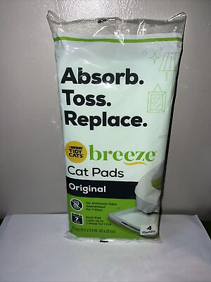 #ad TIDY CAT Breeze Cat Pads Refill Odor Absorb Control 4 Refills in Pack BRAND NEW $9.99