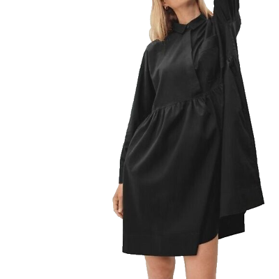 #ad Everlane The Field Long Sleeve Dress Black L $65.00