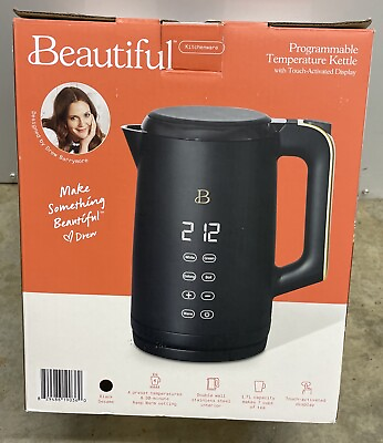 #ad Beautiful 1.7 Liter Electric Kettle 1500W with One Touch ActivationBlack Sesame $27.72