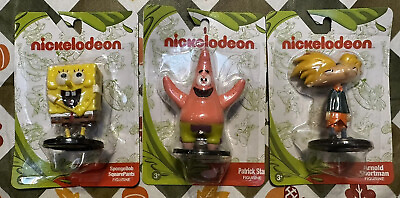 #ad Nickelodeon 3 Mini ￼Figures Spongebob SquarePants Patrick Star Arnold NEW $11.99