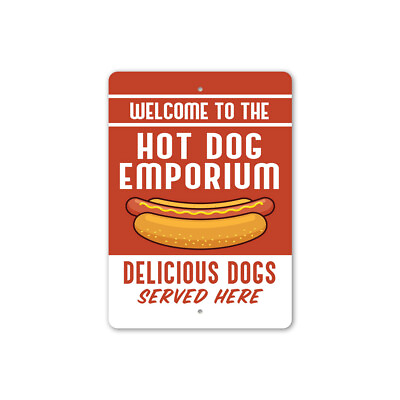 #ad Hot Dog Emporium Metal Sign $21.15