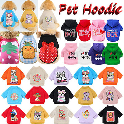 Soft Dog Sweatshirt Hoodie Dog Sweater Dog Jumper Printed Dog Clothing $3.25
