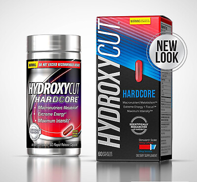 #ad Hydroxycut Hardcore Fat Burn Weight Loss Energy Supp 60 Ct. Exp.08 2026 $24.95