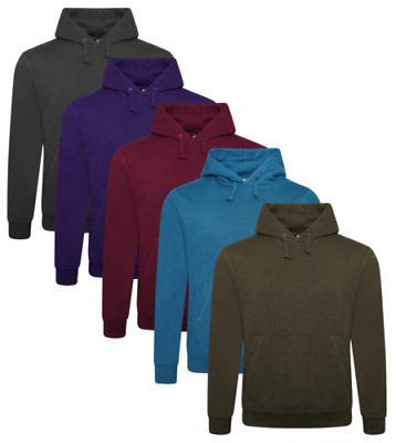 #ad Bamp;C Mens Plain Hoodies Long Sleeve Hooded Warm Winter Sweatshirts Pullover Tops GBP 6.99