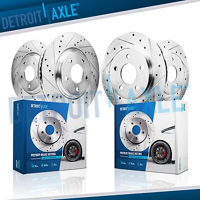 #ad Front amp; Rear DRILLED Disc Brake Rotors for 1994 2003 2004 Ford Mustang Base GT $135.81