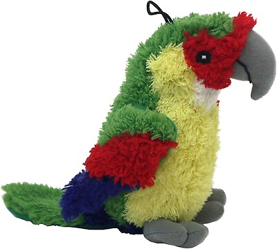 #ad 5quot; Pet Dog Plush Fetch Toy With Built in Voice Box Real Parrot Sound Dogs Play $19.99