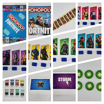 #ad Fortnite Edition Monopoly Board Game Replacement Parts Pieces TokensPawnsCards $2.50