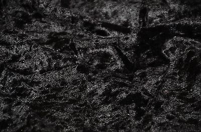 #ad VELVET PANNE CRUSHED BACKDROP VELOUR STRETCH FABRIC 60quot; WIDE BLACK BY THE YARD $11.99