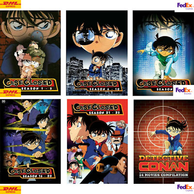#ad Detective Conan Case Closed Complete Series: Seasons 1 25 24 Movies ENG DUB $58.00