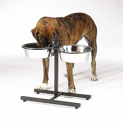 #ad Raised Elevated Dog Diner Dishes Adjustable Makes Feeding Time More Comfortable $49.89