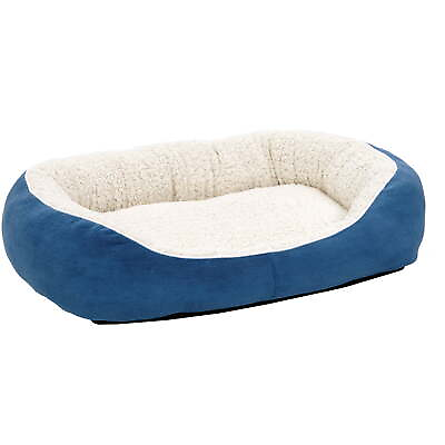 #ad Overstuffed Micro Terry Cuddle Pet Bed for Medium Dogs amp; Cats Blue $27.77