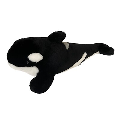 #ad Seaworld Shamu Orca Whale Stuffed Plush 13quot; Black White $9.99
