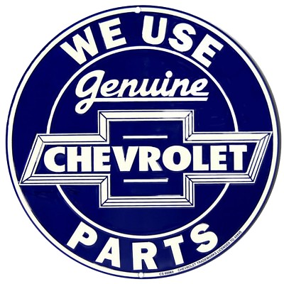 #ad Chevy Geninue Parts 12#x27;#x27; Diameter Round Sign $9.99
