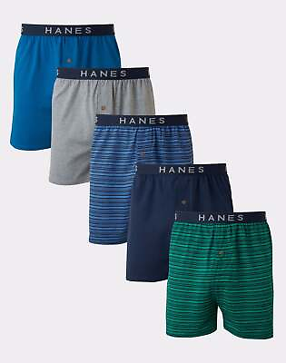 #ad Hanes Classics Men#x27;s TAGLESS ComfortSoft Knit Boxers Comfort Flex 5Pk Underwear $24.00