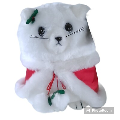 #ad Dakin Silvia amp; Silvan Artists Society Inc Christmas Cat Kitten Plush Stuffed Toy $38.48