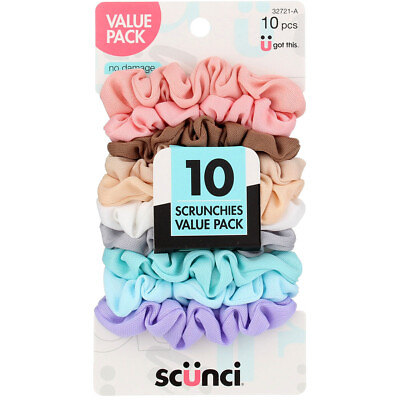#ad Scunci No Damage Hair Scrunchies Assorted 32721 A 10 Ct $9.19