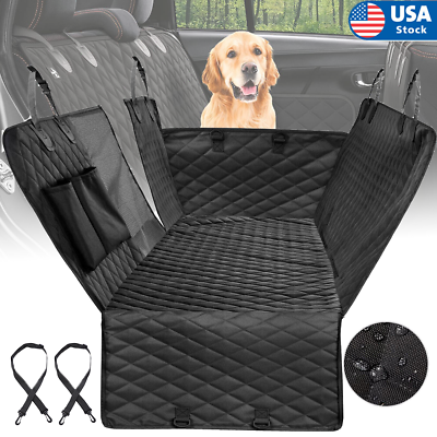 #ad Pet Dog Car Seat Cover Hammock Waterproof Suv Van Back Rear Protector Mat Black $27.79