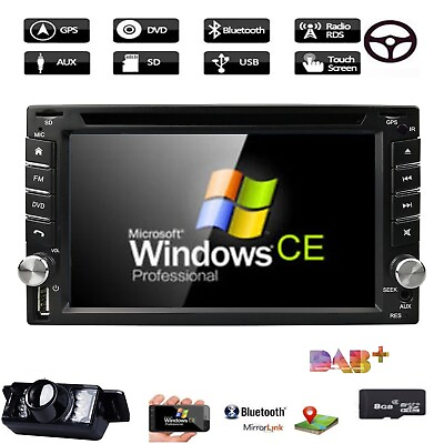 #ad Rear Cameraamp;GPS Double 2*Din Car Stereo Radio CD DVD Player Bluetooth with Map $127.06