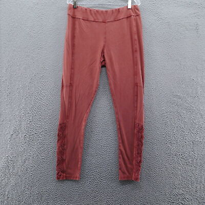 #ad Sundance Womens Arabella Embroidered Legging Large Burnt Orange Pull On * $22.99