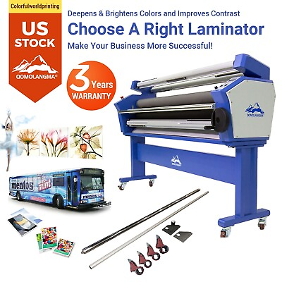 #ad USA 63in Wide Format Cold Laminator Heat Assisted Full auto with Timmer Blade $3299.00