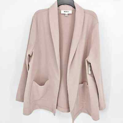 #ad BB DAKOTA Women#x27;s Soft Knit Blazer Jacket XXL Pale Pink Herringbone NWOT $31.50
