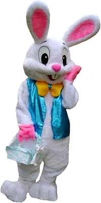 #ad Rabbit Easter Bunny Mascot Costume Cartoon Cosplay Adult Fancy Dress Outfit $50.78