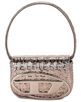 #ad Diesel 1DR Shoulder Bag in Silver New Womens Purse Handbag Crossbody $424.97