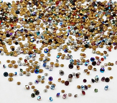 #ad 300 Vintage Swarovski Crystal 2mm. To 3mm. Tiny Rhinestones Jewelry Repair J49 $9.74