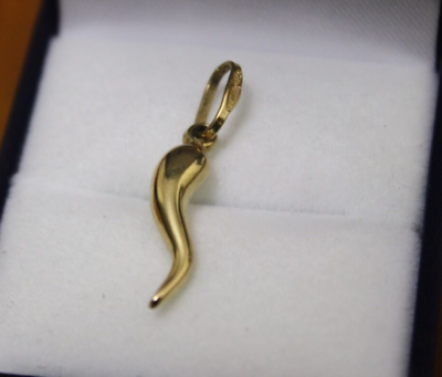 #ad 100% Genuine 18k Solid Yellow Gold Horn of Plenty Hollow Charm of Pendant AU $247.00
